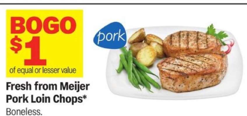 Fresh from Meijer Pork Loin Chops