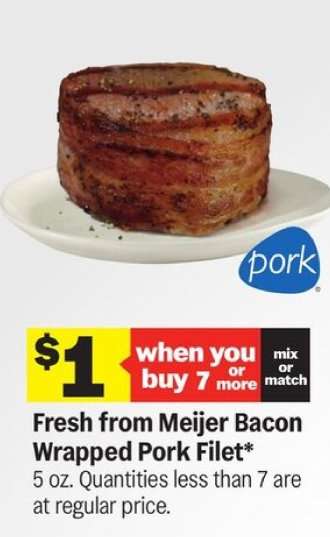 Fresh from Meijer Bacon Wrapped Pork Filet