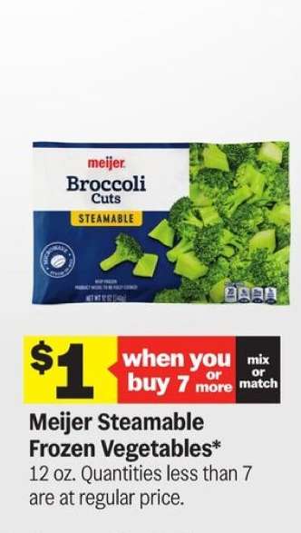 Meijer Steamable Frozen Vegetables