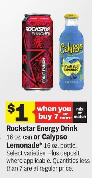 Rockstar Energy Drink or Calypso Lemonade