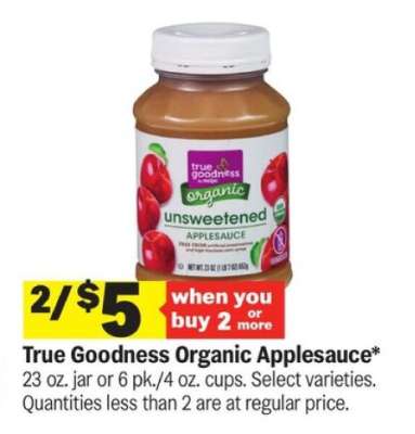 True Goodness Organic Applesauce*