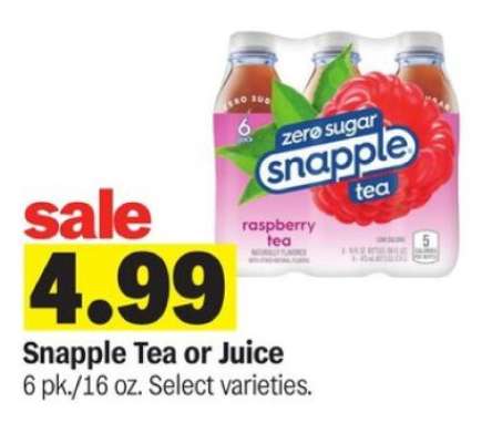 Snapple Tea or Juice