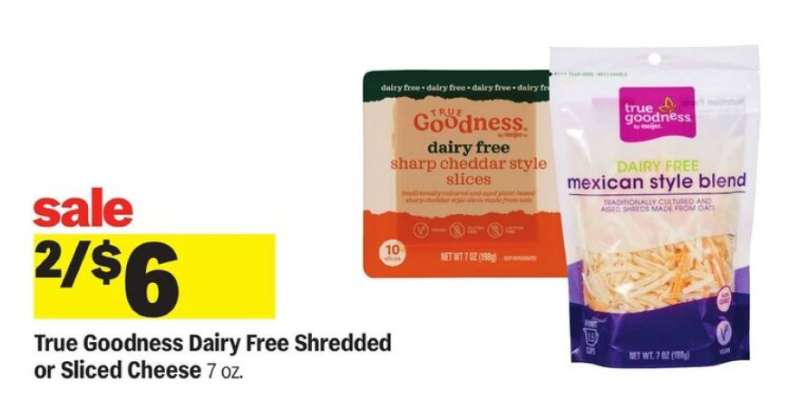 True Goodness Dairy Free Shredded or Sliced Cheese
