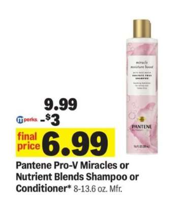 Pantene Pro-V Miracles or Nutrient Blends Shampoo or Conditioner
