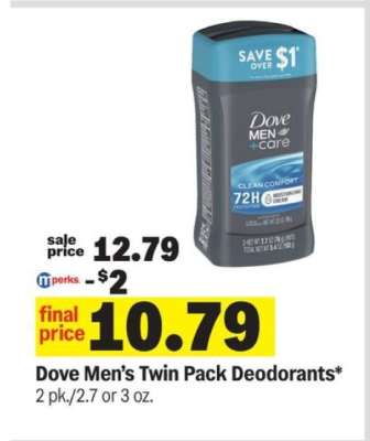 Dove Men's Twin Pack Deodorants