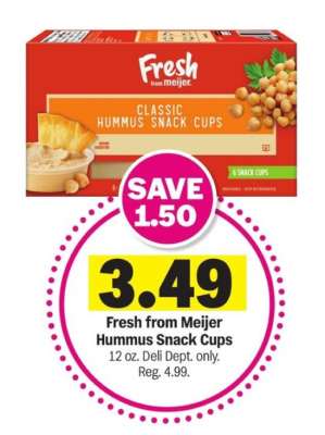 Fresh from Meijer Hummus Snack Cups