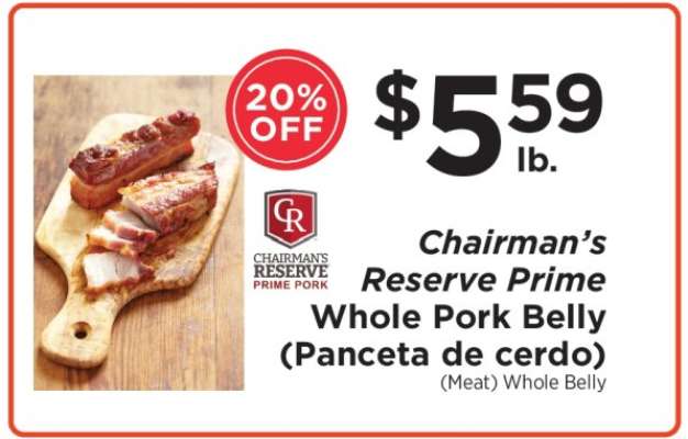 Chairman's Reserve Prime Whole Pork Belly