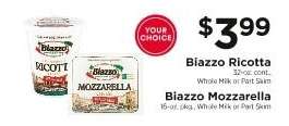 Biazzo Ricotta or Biazzo Mozzarella