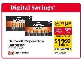 Duracell Coppertop Batteries*