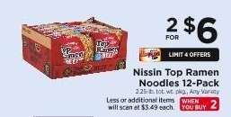 Nissin Top Ramen Noodles 12-Pack