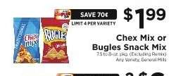 Chex Mix or Bugles Snack Mix
