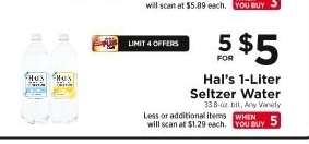 Hal's 1-Liter Seltzer Water