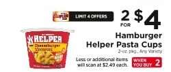 Hamburger Helper Pasta Cups