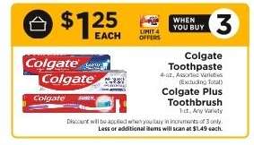 Colgate Toothpaste & Colgate Plus Toothbrush