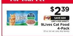 9Lives Cat Food 4-Pack
