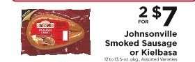Johnsonville Smoked Sausage or Kielbasa