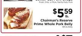Chairman's Reserve Prime Whole Pork Belly