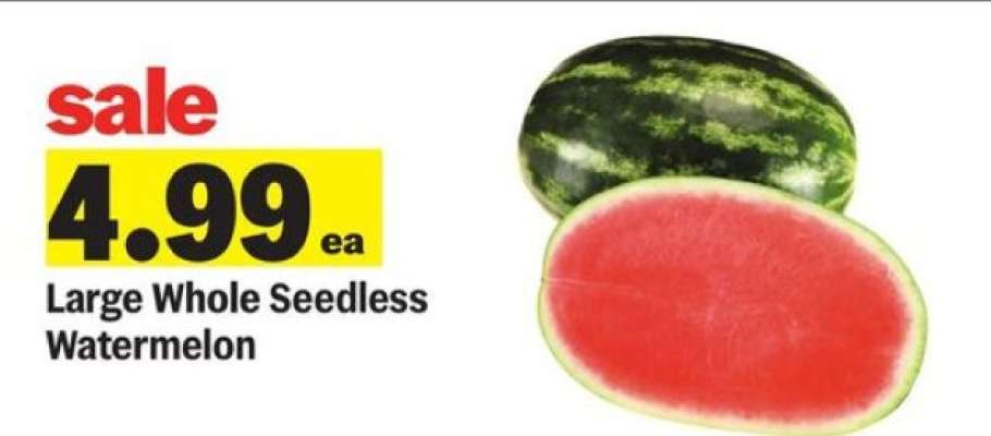 Large Whole Seedless Watermelon