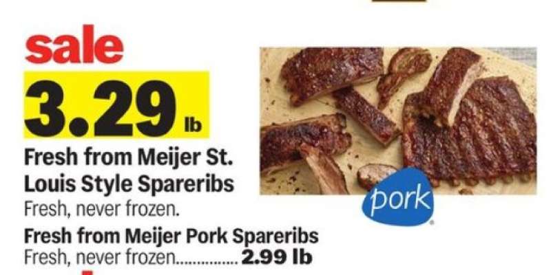 Fresh from Meijer St. Louis Style Spareribs