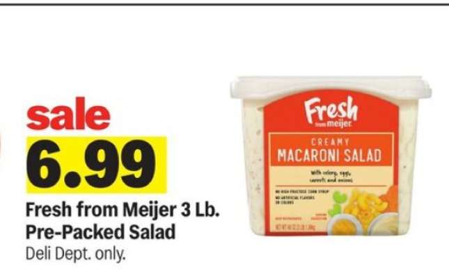 Fresh from Meijer 3 Lb. Pre-Packed Salad