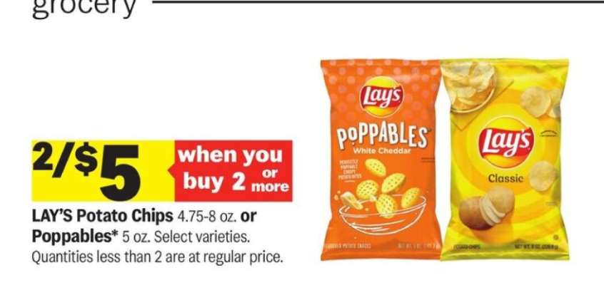 Lay's Potato Chips or Poppables