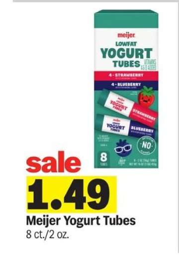 Meijer Yogurt Tubes