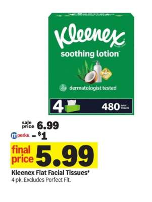 Kleenex Flat Facial Tissues