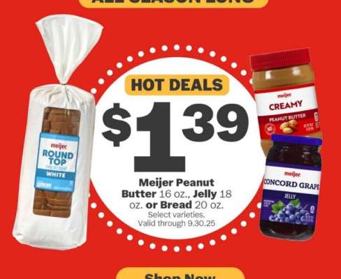 Meijer Peanut Butter, Jelly, or Bread