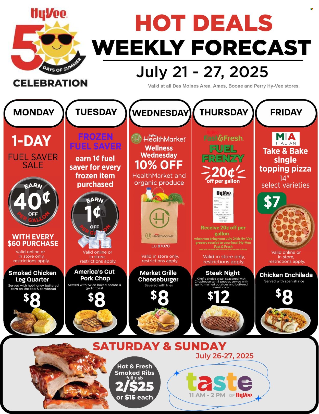 Hy-Vee ad - 07/21/2025 - 07/27/2025. Page 1