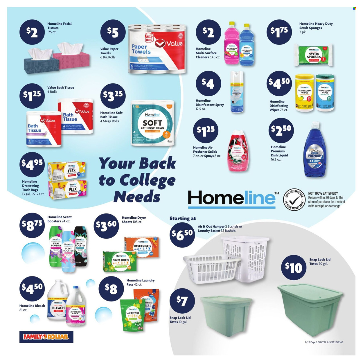 Family Dollar ad - 07/20/2025 - 07/26/2025. Page 7