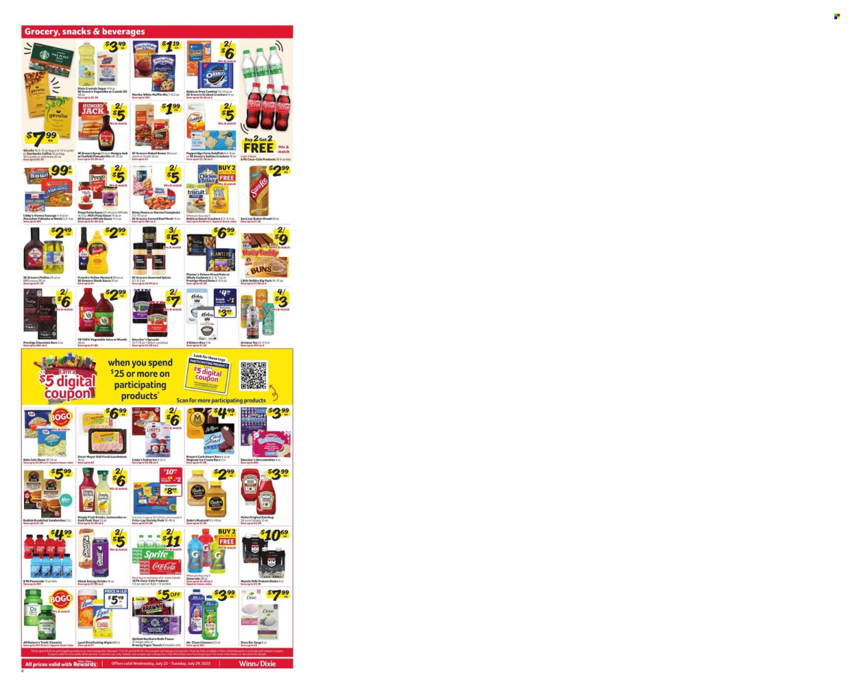 Winn Dixie ad - 07/23/2025 - 07/29/2025. Page 5