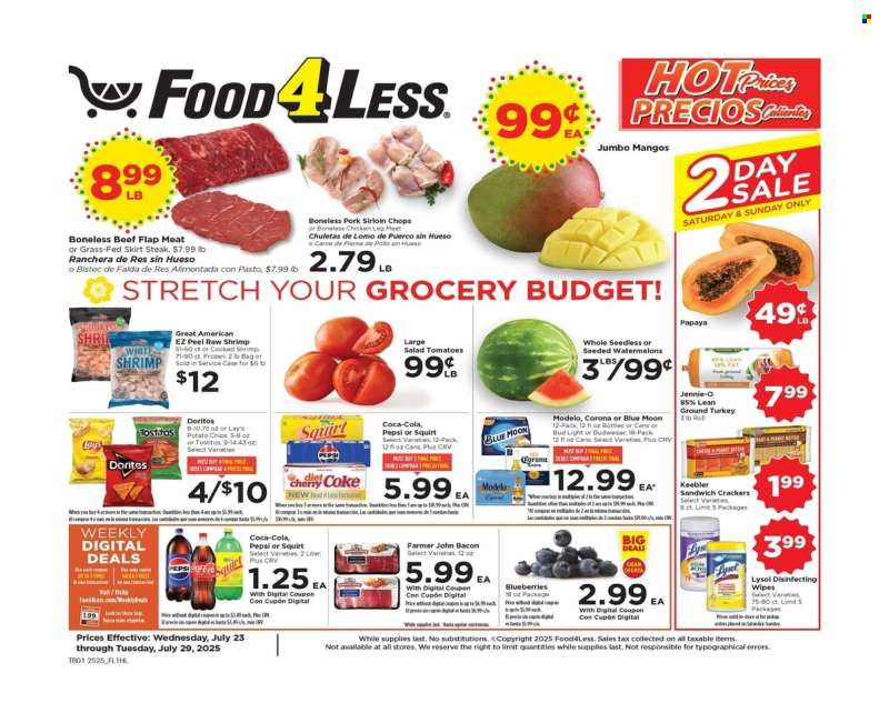 Food 4 Less Flyer - 07/23/2025 - 07/29/2025.