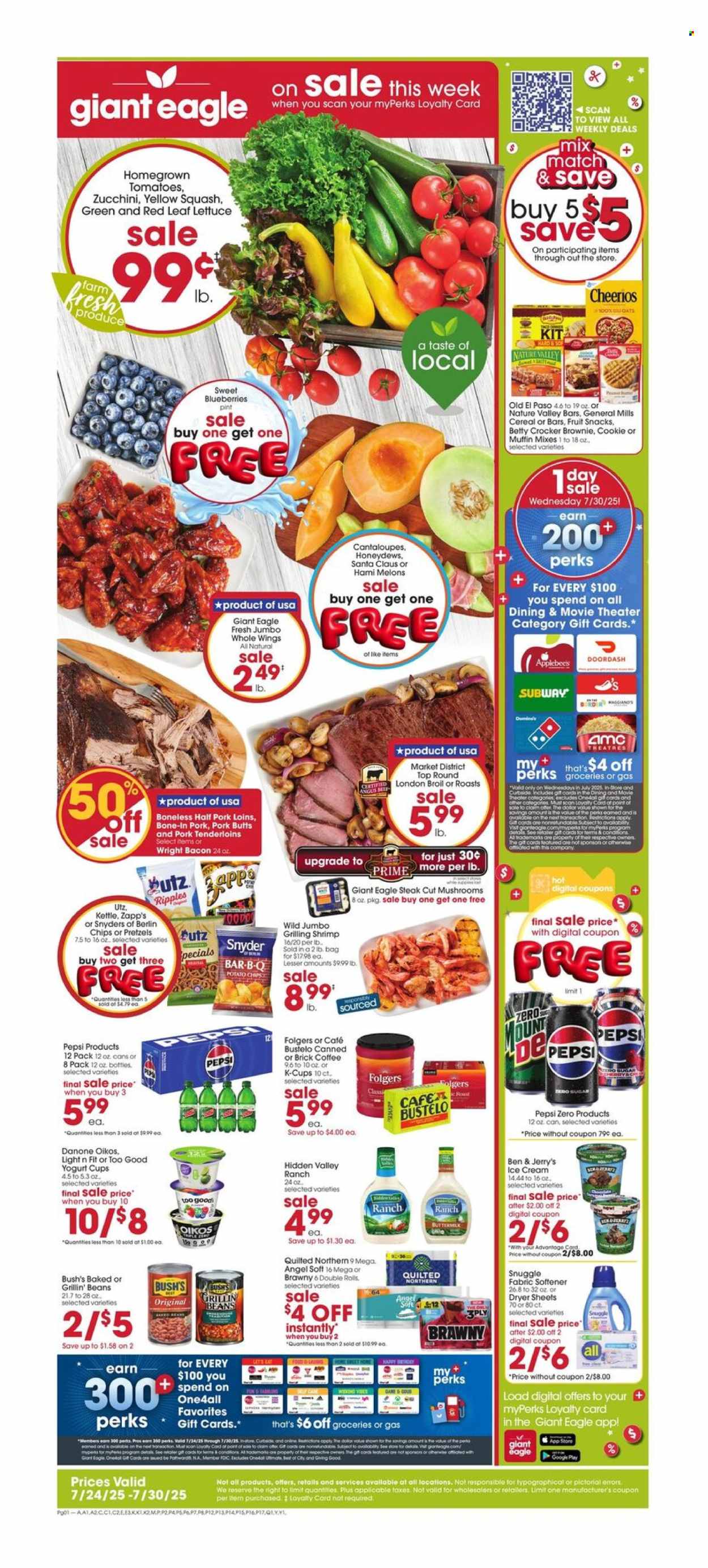Giant Eagle ad - 07/24/2025 - 07/30/2025. Page 1