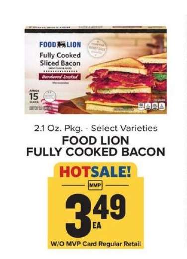 Food Lion Fully Cooked Bacon