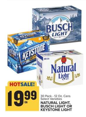 Natural Light, Busch Light or Keystone Light