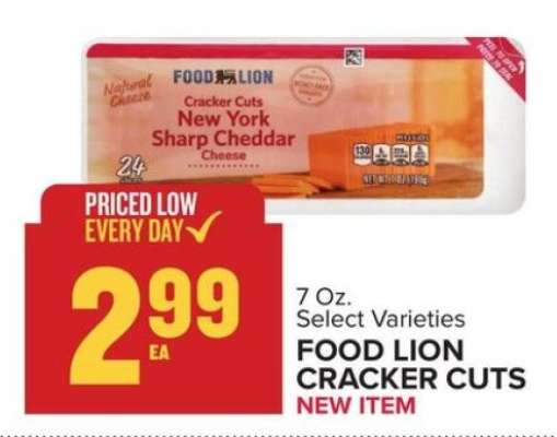 FOOD LION CRACKER CUTS