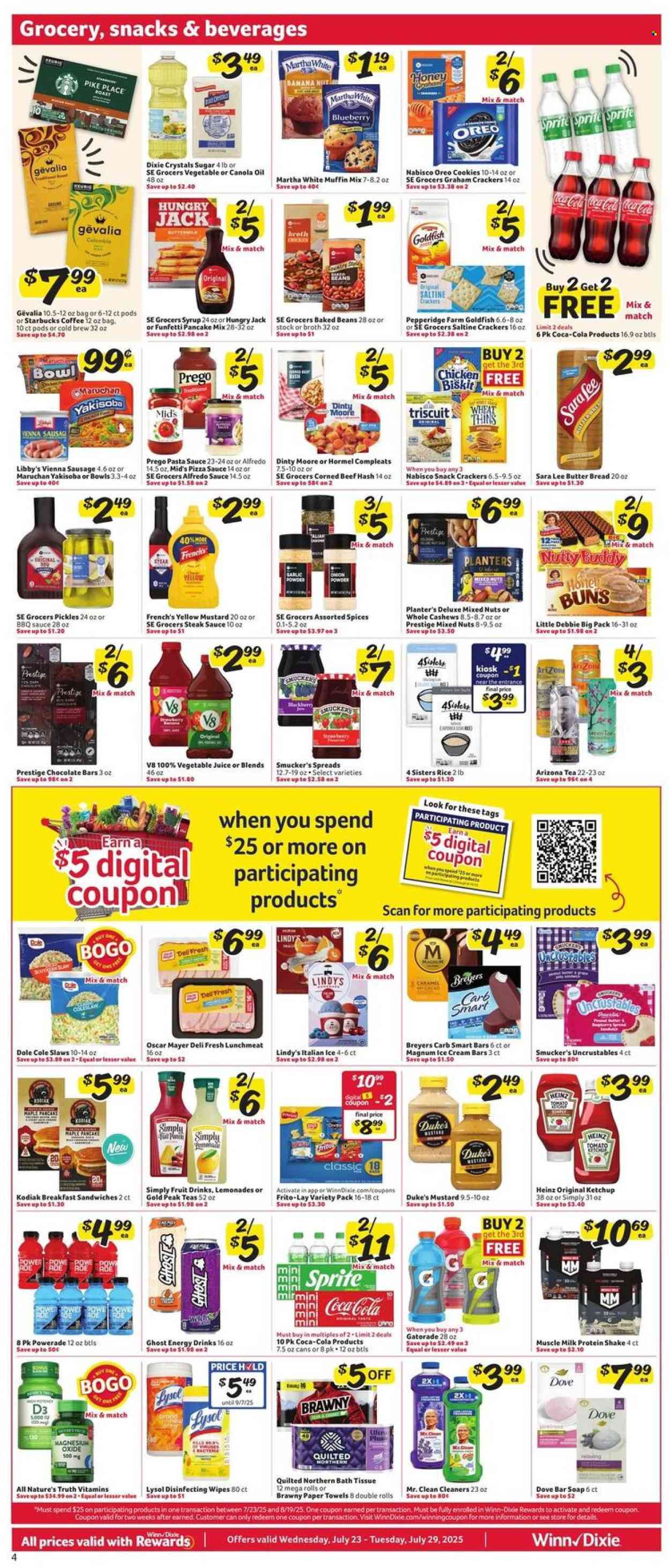 Winn Dixie ad - 07/23/2025 - 07/29/2025. Page 4