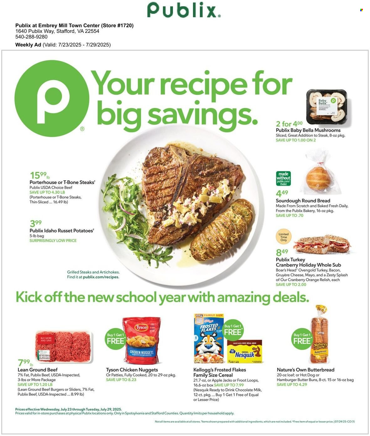 Publix ad - 07/23/2025 - 07/29/2025. Page 1