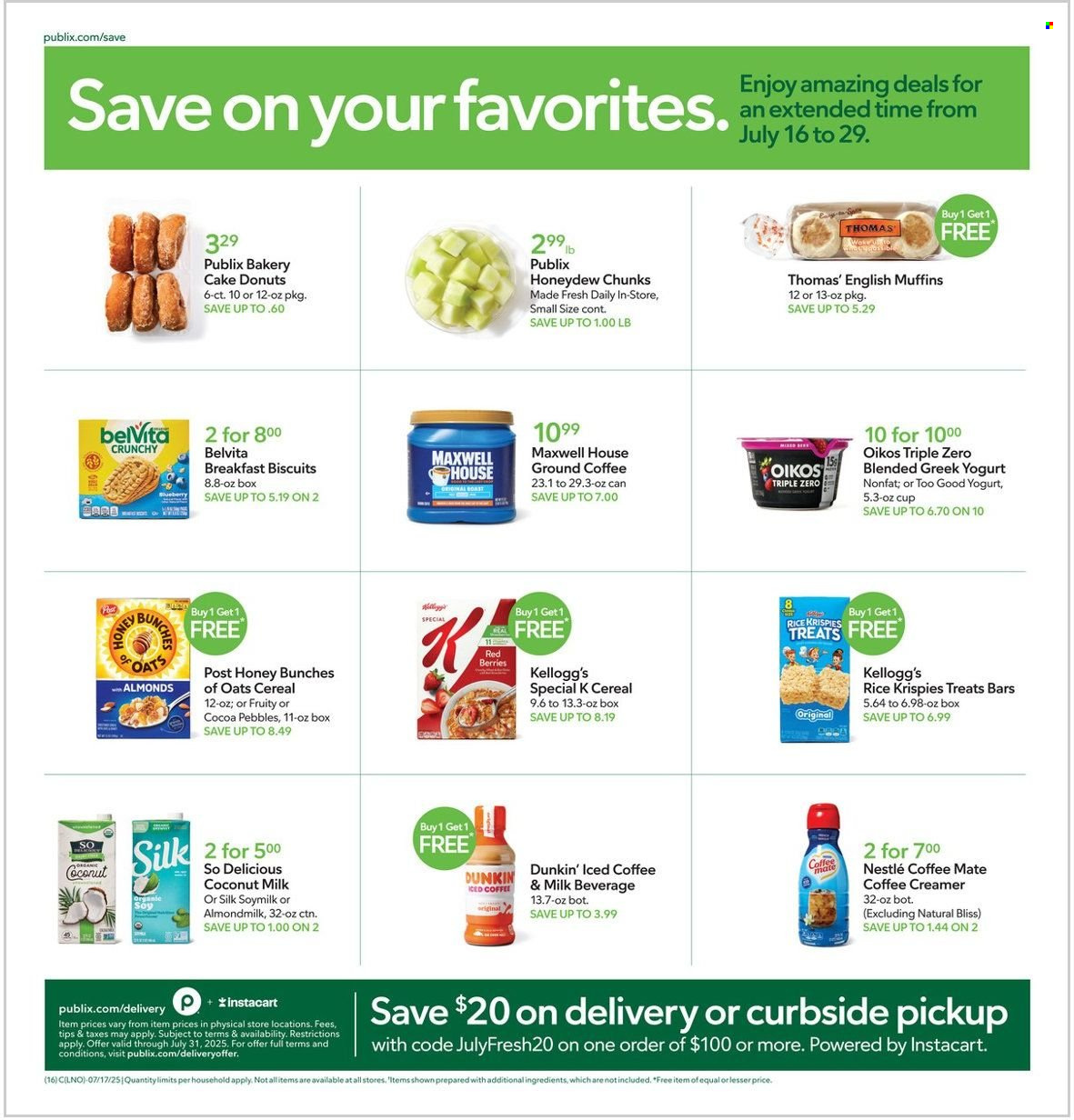 Publix ad - 07/23/2025 - 07/29/2025. Page 17