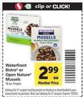Waterfront Bistro or Open Nature Mussels