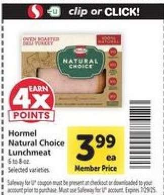 Hormel Natural Choice Lunchmeat