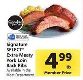 Signature SELECT Extra Meaty Pork Loin Back Ribs