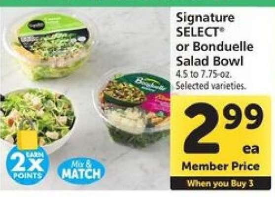 Signature SELECT or Bonduelle Salad Bowl