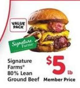 Signature Farms 80% Lean Ground Beef