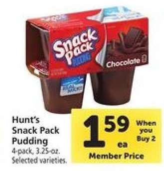 Hunt's Snack Pack Pudding