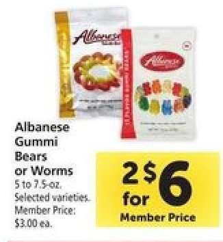 Albanese Gummi Bears Or Worms