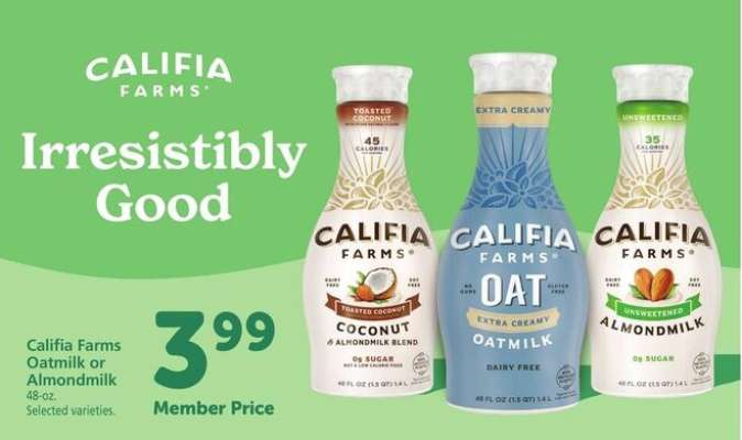 Califia Farms Oatmilk or Almondmilk