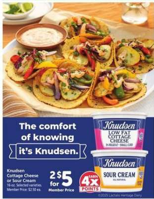 Knudsen Cottage Cheese or Sour Cream