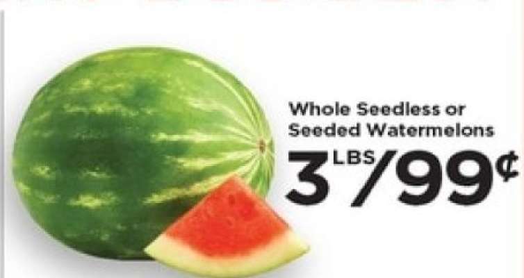 Whole Seedless or Seeded Watermelons