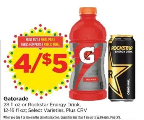 Gatorade or Rockstar Energy Drink